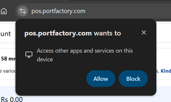 Chrome Permission Popup